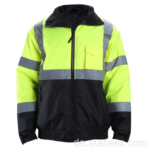 OSHA hohe Sichtweite Winter wasserdichte Sicherheitsjacke im Winter